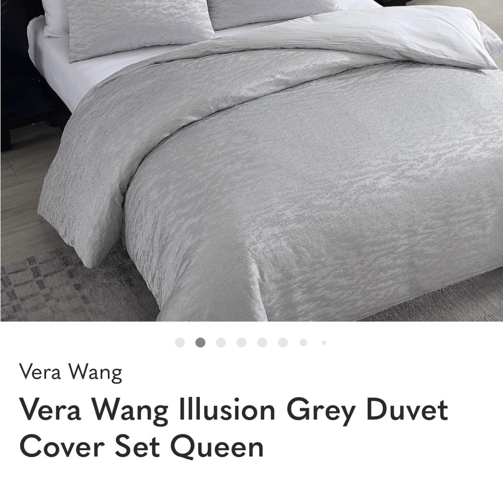 Vera Wang Illusion-Elegant Light Gray Textured Comforter Set - Neutral Bedding